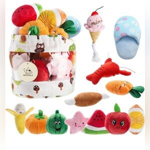 12 Pcs Dog Squeaky Toys, Plush Small Dog Toys for Dogs, Stuffed with Squeakers